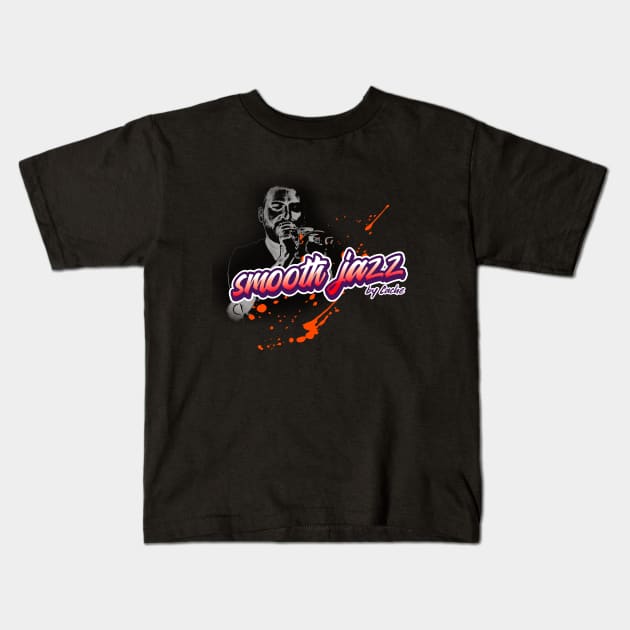 Smooth Jazz Kids T-Shirt by Green Gecko Creative